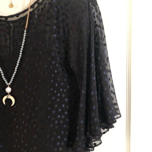 💙 Black Rachel Zoe polka dot swing top 💙 Sz S - Picture 5 of 8